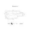 Světle šedá sametová rohová pohovka Windsor & Co Lola 250 cm, levá