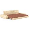 Hnědá dvoumístná rozkládací pohovka Karup Design Base 244 cm