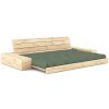 Zelená dvoumístná rozkládací pohovka Karup Design Base 244 cm