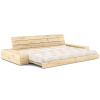 Béžová manšestrová dvoumístná rozkládací pohovka Karup Design Base 244 cm