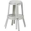 Bílá plastová zahradní barová židle Stack Maxi 76,5 cm