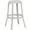 Bílá plastová zahradní barová židle Stack Maxi 76,5 cm