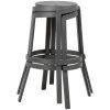 Šedá plastová zahradní barová židle Stack Maxi 76,5 cm