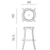 Šedá plastová zahradní barová židle Stack Maxi 76,5 cm