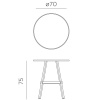 Bílý plastový zahradní barový stůl Combo 70 cm