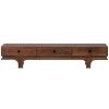 Hnědý dřevěný TV stolek Esta 180 x 45 cm