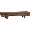 Hnědý dřevěný TV stolek Esta 180 x 45 cm
