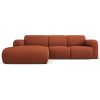 Oranžová čalouněná rohová pohovka Windsor & Co Lola 250 cm, levá