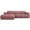 Růžová čalouněná rohová pohovka Windsor & Co Lola 250 cm, levá