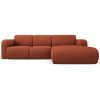 Oranžová čalouněná rohová pohovka Windsor & Co Lola 250 cm, pravá