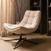 Béžové čalouněné otočné lounge křeslo Madi -fv-interier-25