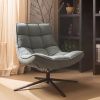 Modré čalouněné otočné lounge křeslo Madi -fv-interier-25