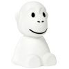 Bílá plastová dětská LED lampa Mr. Maria Monkey 23 cm