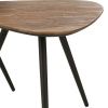 Set dvou hnědých teakových odkládacích stolků J-line Tooky 50/42 cm
