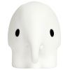 Bílá plastová dětská LED lampa Mr. Maria Elephant 18 cm