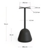 Dřevěný zahradní barový stůl Kave Home Saura 70 cm s černou podnoží