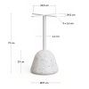 Bílý terrazzo zahradní stůl Kave Home Saura 70 cm