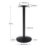 Bílý terrazzo zahradní barový stůl Kave Home Saura 70 cm s černou podnoží
