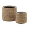 Set dvou zahradních květináčů z přírodních vláken Kave Home Sigal