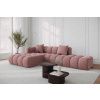 Růžová sametová rohová pohovka Windsor & Co Halley 309 cm, levá -fv-interier-25