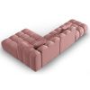 Růžová sametová rohová pohovka Windsor & Co Halley 309 cm, pravá -fv-interier-25