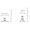 Černá kovová podstava ke stínidlům UMAGE Tripod 18,6 cm