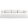 Bílá bouclé čtyřmístná pohovka Windsor & Co Aldrin 226 cm