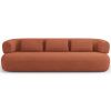 Cihlově červená bouclé čtyřmístná pohovka Windsor & Co Aldrin 226 cm
