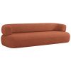 Cihlově červená bouclé čtyřmístná pohovka Windsor & Co Aldrin 226 cm