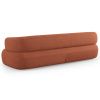 Cihlově červená bouclé čtyřmístná pohovka Windsor & Co Aldrin 226 cm