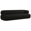 Černá bouclé čtyřmístná pohovka Windsor & Co Aldrin 226 cm
