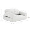Tmavě šedá rozkládací zahradní pohovka Karup Design Hippo 140 cm