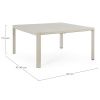 Béžový hliníkový rozkládací zahradní jídelní stůl Bizzotto Kiplin 149 x 97/149 cm