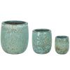 Set tří zelených terrazzo zahradních květináčů Bizzotto Duyen 23/30/41 cm17329 TE (8)