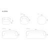 Modrá čalouněná dvoumístná pohovka Windsor & Co Aldrin 178 cm