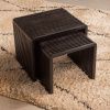 Set dvou černých dřevěných odkládacích stolků Alli 50 x 43,5 / 40 x 38 cm