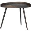 Set dvou konferenčních stolků Educro 71x52 / 54x41 cm s bronzovým dekorem