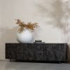 Černý dřevěný TV stolek Country 160 x 45 cm -fv-interier-25