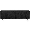 Černý dřevěný TV stolek Country 160 x 45 cm
