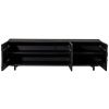 Černý dřevěný TV stolek Country 160 x 45 cm