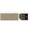 Světle hnědý dřevěný TV stolek Tina 120 x 44 cm