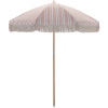 Bílý slunečník Umbra s geometrickým vzorem 190 cm