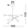 Černé kovové závěsné světlo Nova Luce Nordik II. 100 cm -fv-interier-25