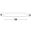 Hnědé stropní LED světlo Nova Luce Rando Thin 38 cm