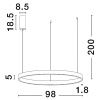 Bílé kovové závěsné LED světlo Nova Luce Elowen 98 cm