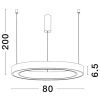 Černé kovové závěsné LED světlo Nova Luce Elowen II. 80 cm