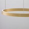 Zlaté kovové závěsné LED světlo Nova Luce Elowen 60 cm