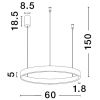 Zlaté kovové závěsné LED světlo Nova Luce Elowen 60 cm