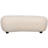 Bílá bouclé lavice WLL NOXX 120 cm