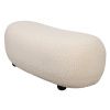 Bílá bouclé lavice WLL NOXX 120 cm